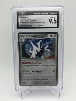 Archaludon (Cosmos Holo) (Gamestop Exclusive) Graded 9.5 Pokemon Card 107/142 - Image 1