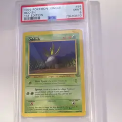 Pokemon 1st Edition Jungle Oddish 58/64 PSA 9 1999 Trading Card - Image 1
