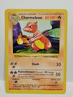Pokemon Card - Charmeleon Base Set (Shadowless) 24/102 Uncommon - Image 1