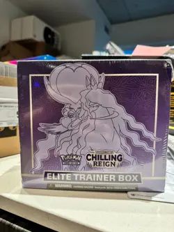 2021 Pokemon Chilling Reign Sealed Shadow Rider Calyrex ETB Elite Trainer Box - Image 1