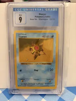 Pokemon Staryu 65/102 Base Set Shadowless Common CGC 9 Regular - Image 1