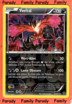 Yveltal Reverse 130Pv 65/114 XY Offensive Steam Rare New Fr Pokemon Card - Image 1