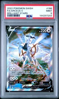 PSA 9 Arceus V 166/172 Pokemon Brilliant Stars Alt Art Alternate Sword Shield - Image 1