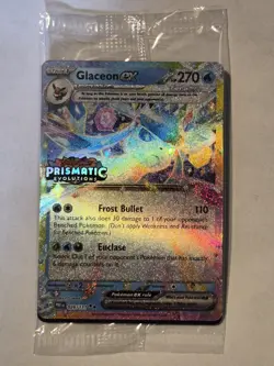 Glaceon ex 026/131 Prismatic Evolutions Stamped Promo Pokemon Card SEALED - Image 1