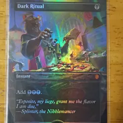 Magic: The Gathering Dark Ritual Full Art Instant Black Foil Card - Image 1