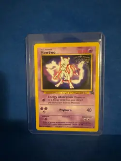 Mewtwo 3 Black Star Movie Promo Stamped Vintage Pokemon Card WOTC TCG English LP - Image 1