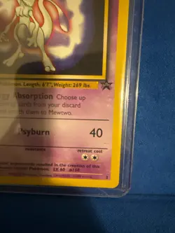 Mewtwo 3 Black Star Movie Promo Stamped Vintage Pokemon Card WOTC TCG English LP - Image 5