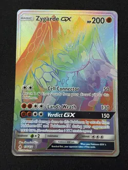 Zygarde GX (Secret) 136/131 SM - Forbidden Light Pokemon TCG Card played - Image 1