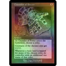FOIL GAUNTLET OF POWER (RETRO FRAME) Dominaria Remastered Magic MTG MINT CARD - Image 1