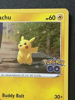 Pikachu 027/078 NM Cosmos Holo Promo Pokemon Go Foil TCG Card NM - Image 2