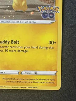 Pikachu 027/078 NM Cosmos Holo Promo Pokemon Go Foil TCG Card NM - Image 5