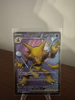 Pokemon TCG Alakazam EX 188/165 Ultra Rare Scarlet & Violet 151 Card - Image 1