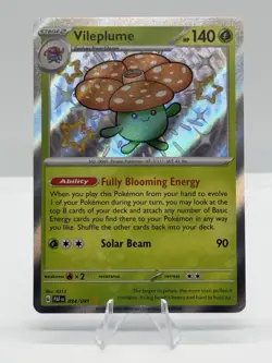 Pokemon TCG Vileplume SV: Paldean Fates 094/091 Shiny Rare Holo Ability Card - Image 1