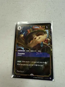 2025 Riftbound English Card Teemo Promo league of legends tcg game 197/298 NM - Image 1