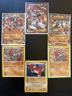 Team Magma's Groudon EX + MORE! - 6 Card Lot! - Ultra Rare Holo - Primal EX - Image 1