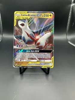Pokemon Latias & Latios GX Holo Ultra Rare TCG Card Sun & Moon 113/181 - Image 1