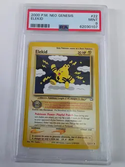 Elekid PSA 9 22/111 Non Holo Neo Genesis 2000 Pokemon Card near mint ⚡ - Image 1