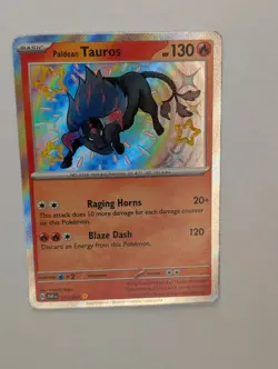 Paldean Tauros - 111/091 - Pokemon Paldean Fates Shiny Rare Card NM - Image 1