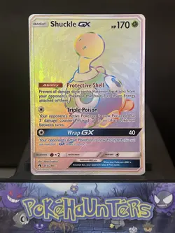 Pokemon Card Shuckle GX 215/214 Hyper Rare Lost Thunder Light Play - Image 1