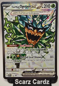 Teal Mask Ogerpon ex 166 Sv: Scarlet & Violet Promo Cards Holo - Image 1