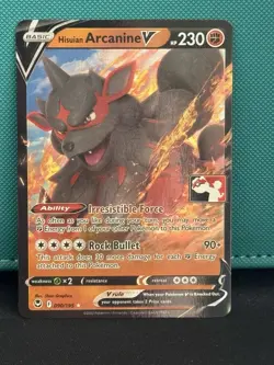 Hisuian Arcanine V 090/195 Prize Pack Series Cards Holo - Image 1