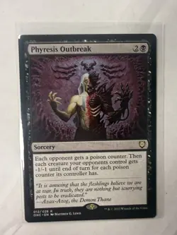 Phyresis Outbreak MTG ONC 012 Rare Infect Commander Poisonn - Image 1