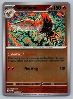 2026 Pokemon Perfect Order Talonflame 014/088 Reverse Holo - Image 1