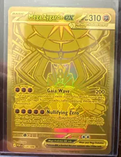 Pokemon Mega Zygarde ex Gold Hyper Rare 124/088 Perfect Order - Image 1