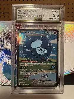 Pokemon TCG Paldean Fates - Mew ex - Special Illustration Rare - AGS 9.5 MINT+ - Image 1