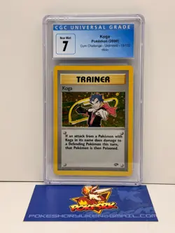Pokemon 2000 CGC 7 Gym Challenge Unlimited Koga Holo 19/132 - Image 1