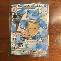 Pokemon Blastoise EX Full Art Ultra Rare Holo Sv151 Scarlet & Violet 184/165 - Image 1