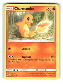 Charmander 11/181 Common Team Up Pokemon Lightly Played - Image 1