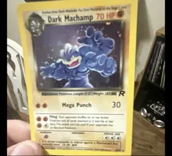 Pokemon Dark Machamp Team Rocket Holo Rare Unlimited 30/82 70 HP English 2000 - Image 1