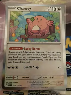 Chansey - 113/165 - Holo Rare Scarlet and Violet 151 Pokemon TCG - Image 1
