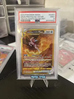 Pokemon 2023 Origin Forme Palkia VSTAR GG67/GG70 Full Art SR Crown Zenith PSA 9 - Image 1