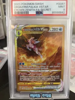 Pokemon 2023 Origin Forme Palkia VSTAR GG67/GG70 Full Art SR Crown Zenith PSA 9 - Image 3