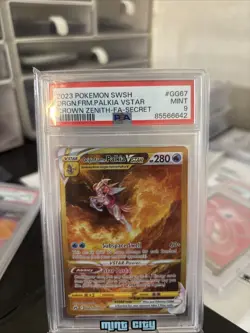 Pokemon 2023 Origin Forme Palkia VSTAR GG67/GG70 Full Art SR Crown Zenith PSA 9 - Image 4