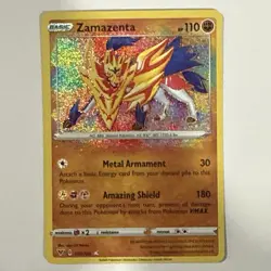 Pokemon Zamazenta - 102/185 - Amazing Rare NM-Mint Vivid Voltage - Image 1