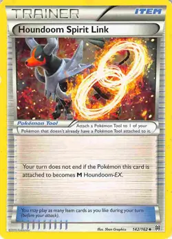 Houndoom Spirit Link 142/162 Uncommon BREAKthrough Pokemon HP/DMG - Image 1