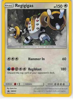 Regigigas SM243 Promo SM Black Star Promos Pokemon NM - Image 1