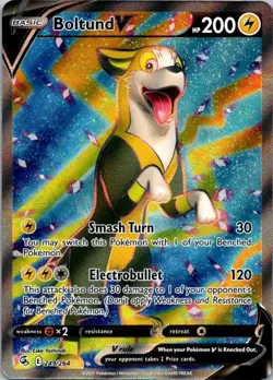 Boltund V 249/264 Fusion Strike Ultra Rare Full Art Pokemon TCG NM (SKU 1-5) - Image 1