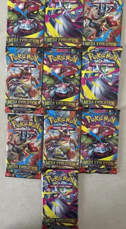 Pokemon TCG Mega Evolution Packs 10 Pack Lot Brand New Recently Released - Image 1