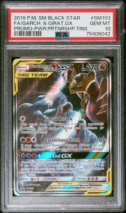 PSA 10 Gem Mint Garchomp & Giratina GX Promo SM193 2019 Pokemon Sun & Moon - Image 1