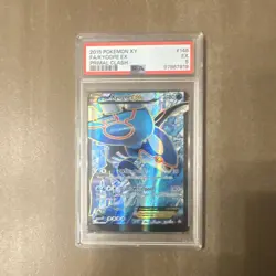 OC Pokemon 2015 XY Primal Clash Kyogre EX 148/160 PSA 5 (VERY OFF CENTER) - Image 1