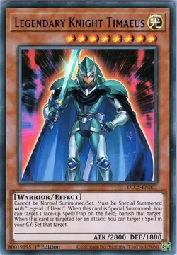 Yu-Gi-Oh! TCG - Legendary Knight Timaeus DLCS-EN001 - 1st Edition (LP) - Image 1