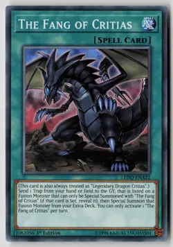 Yugioh The Fang of Critias LEDD-ENA22 1st Edition Common NM - Image 1