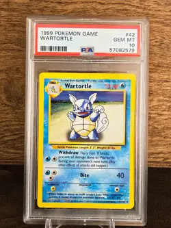 Pokemon Card Wartortle Base Set Shadowless #42 PSA 10 Gem Mint Vintage - Image 1