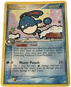 Azumarill 1/109 Holo EX Team Rocket Returns Pokemon Card Vintage - Image 1