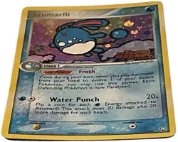 Azumarill 1/109 Holo EX Team Rocket Returns Pokemon Card Vintage - Image 2