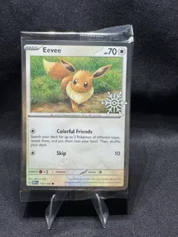 SEALED Eevee 133/165 Holiday Calendar Snowflake Stamped Cosmos Holo Pokemon Card - Image 1